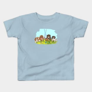 Easter Cavalier King Charles Spaniels Kids T-Shirt